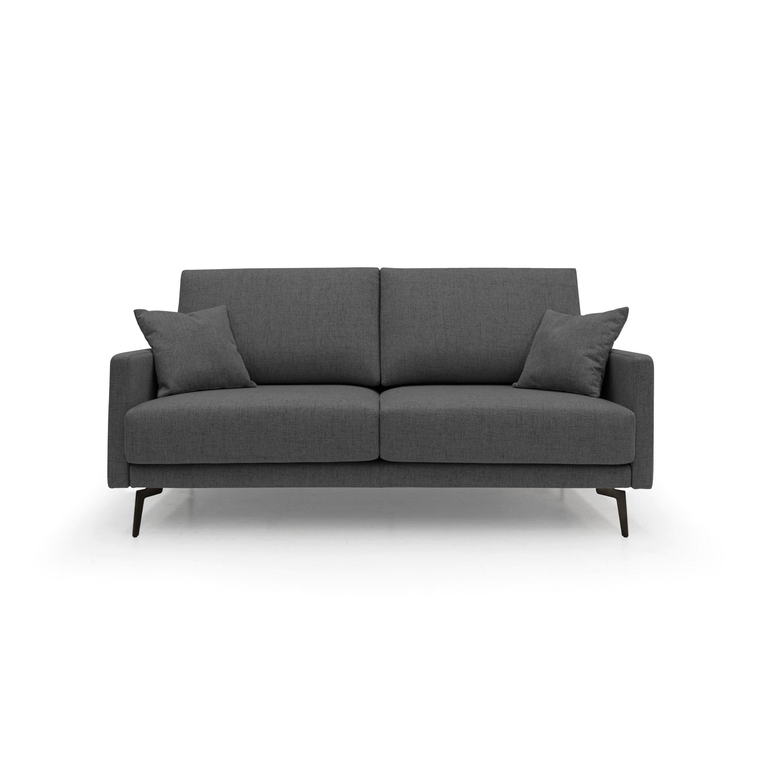 LINEARSOFA Saturno - Anthrazit, Textil (180/94/90cm) - Divani.store