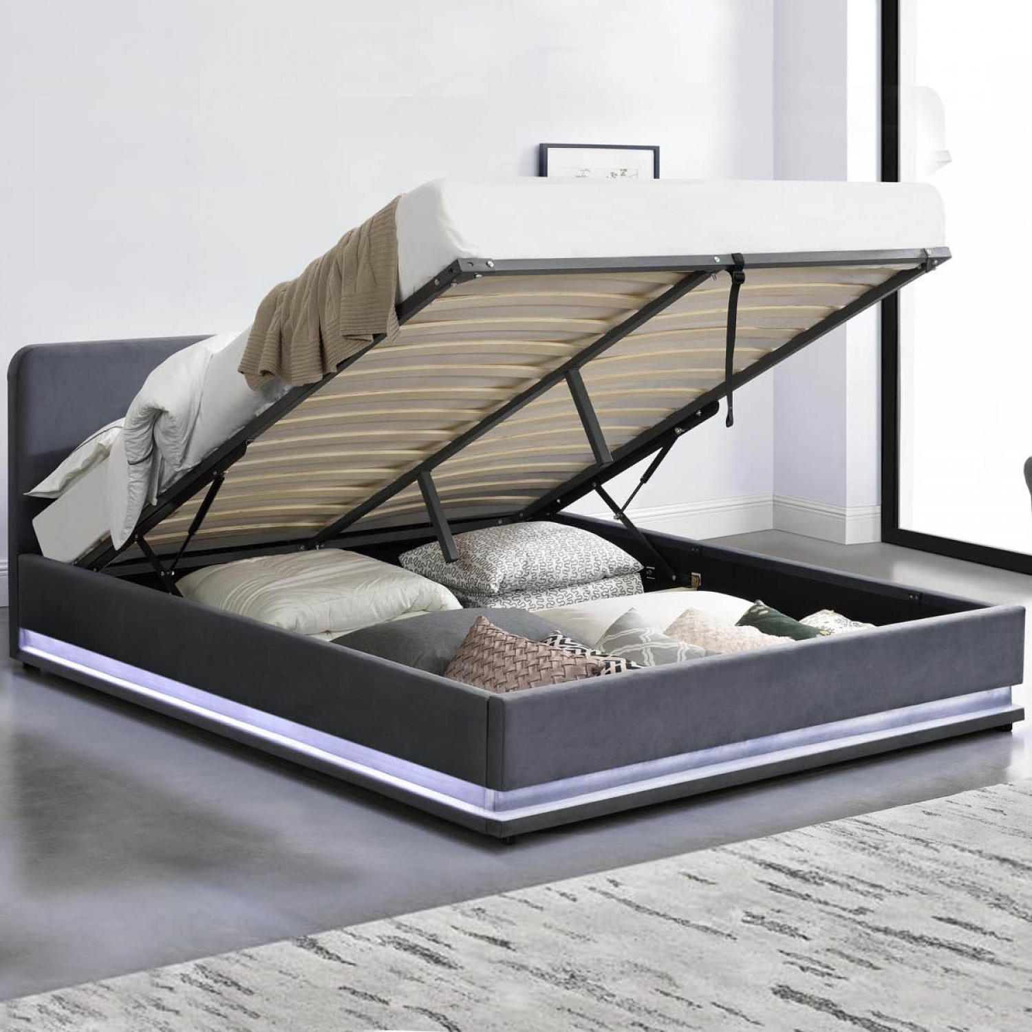 Concept Usine Bett Grau 140x190 cm