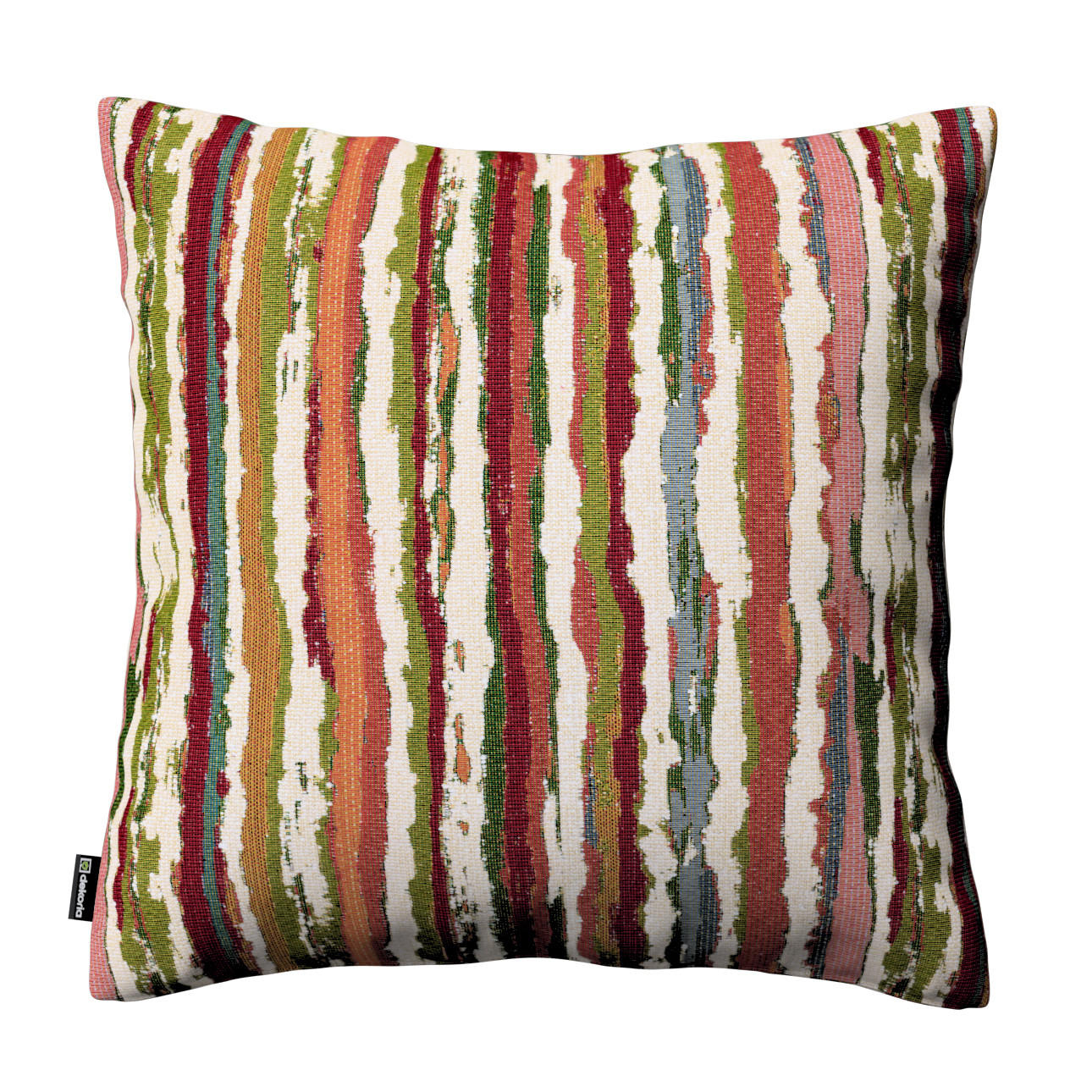 KISSENHÜLLE Cosy Home rot- grün, 43x43 cm - Rot/Multicolor, Textil (43/43cm) - Dekoria