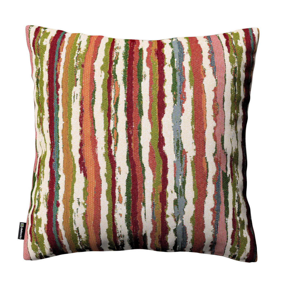 KISSENHÜLLE Cosy Home rot- grün, 43x43 cm - Rot/Multicolor, Textil (43/43cm) - Dekoria