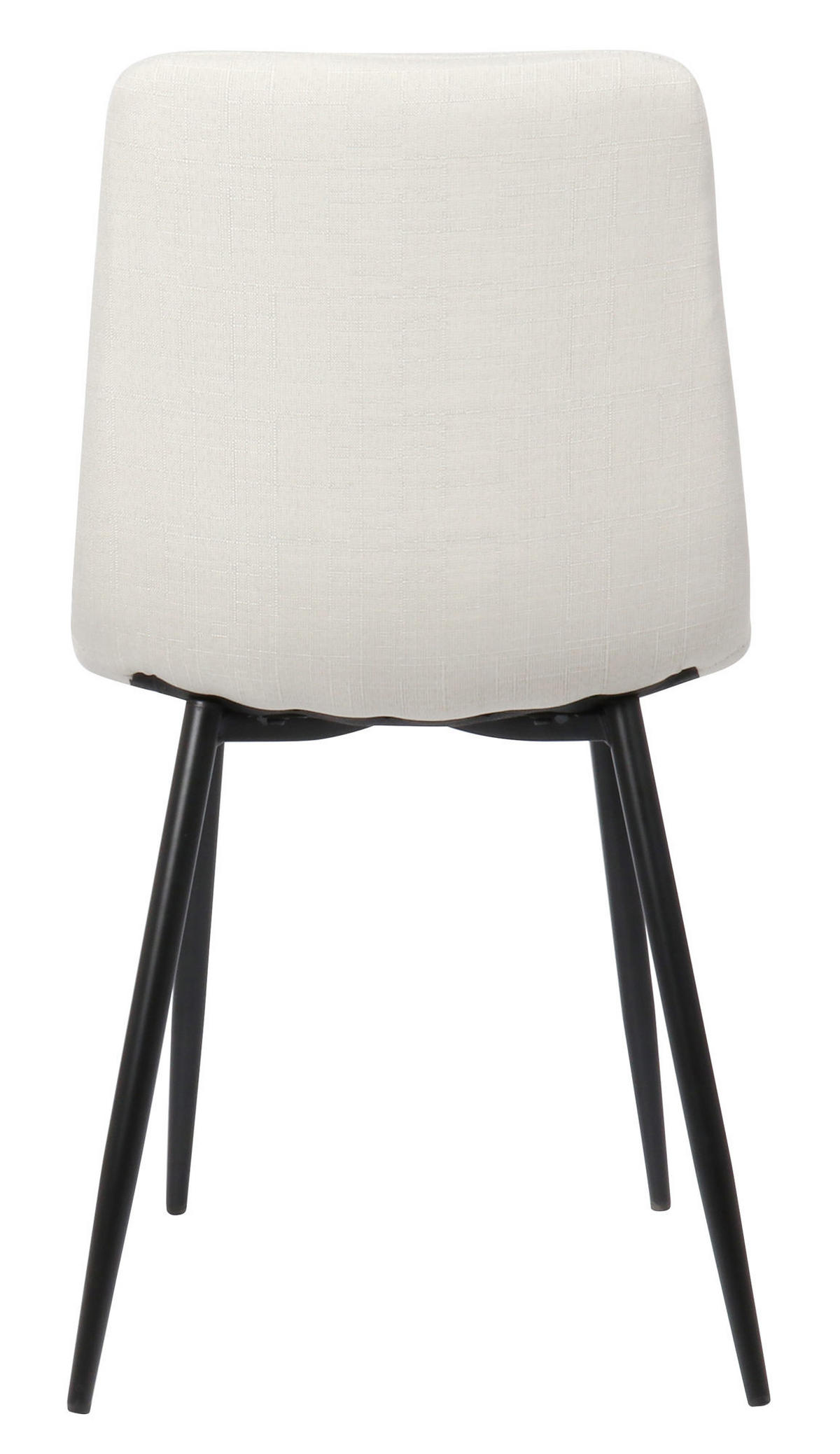 ESSZIMMERSTUHL Till Stoff, Gestell Metall matt Schwarz Creme - Schwarz/Naturfarben, Textil/Metall (45/88/52cm) - TPFLiving