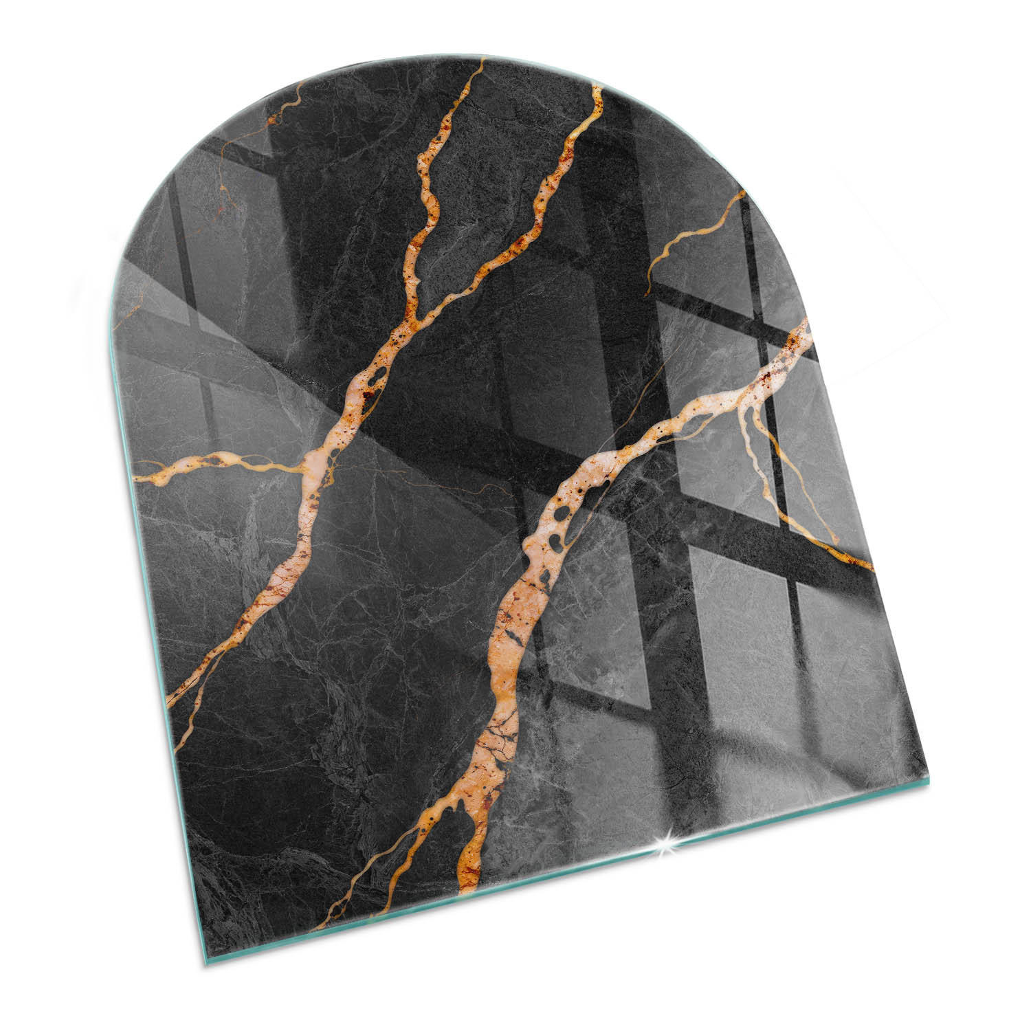 ArtPrintCave Glasplatte Schwarz 80x70x0.4 cm