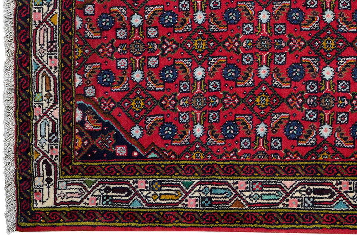 TEPPICH Assadabad Rot 200/84 cm Schurwolle - Rot, Textil (84/200cm) - Looma