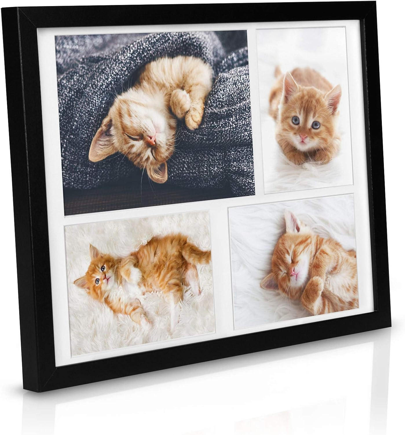 BILDERRAHMEN Galeria 15x21cm + 10x15cm Schwarz - Schwarz, Holzwerkstoff (30/2/37cm) - BoMoe