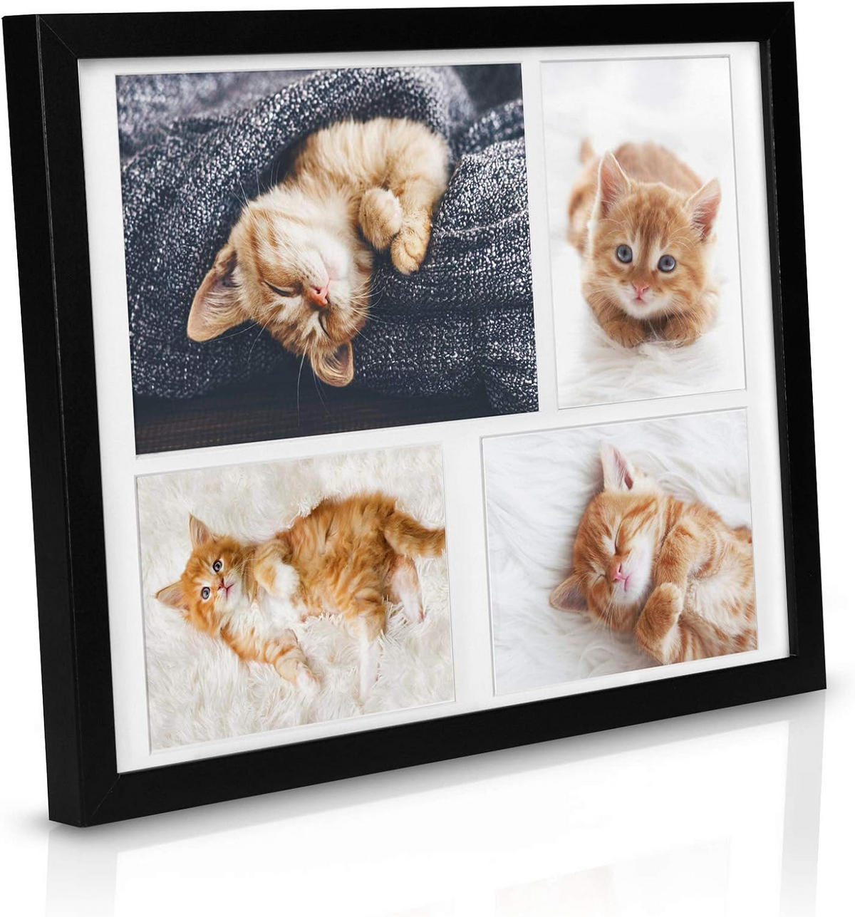 BILDERRAHMEN Galeria 15x21cm + 10x15cm Schwarz - Schwarz, Holzwerkstoff (30/2/37cm) - BoMoe