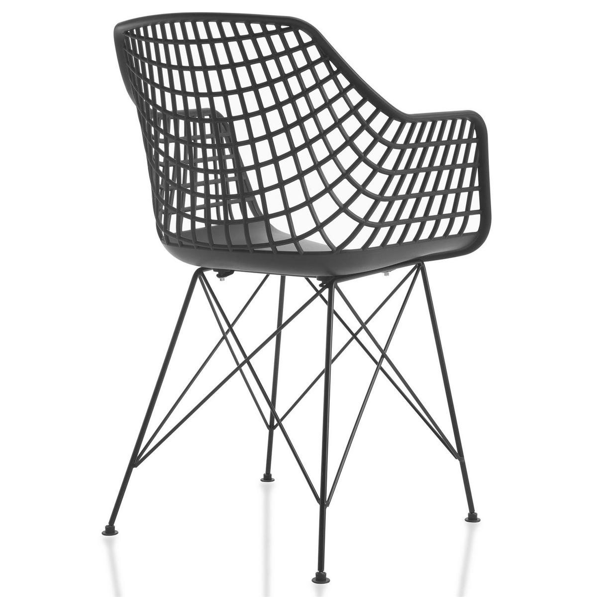 ESSZIMMERSTÜHLE ALICANTE 4ER-SET - Schwarz, Textil (59/87/54cm) - IDIMEX