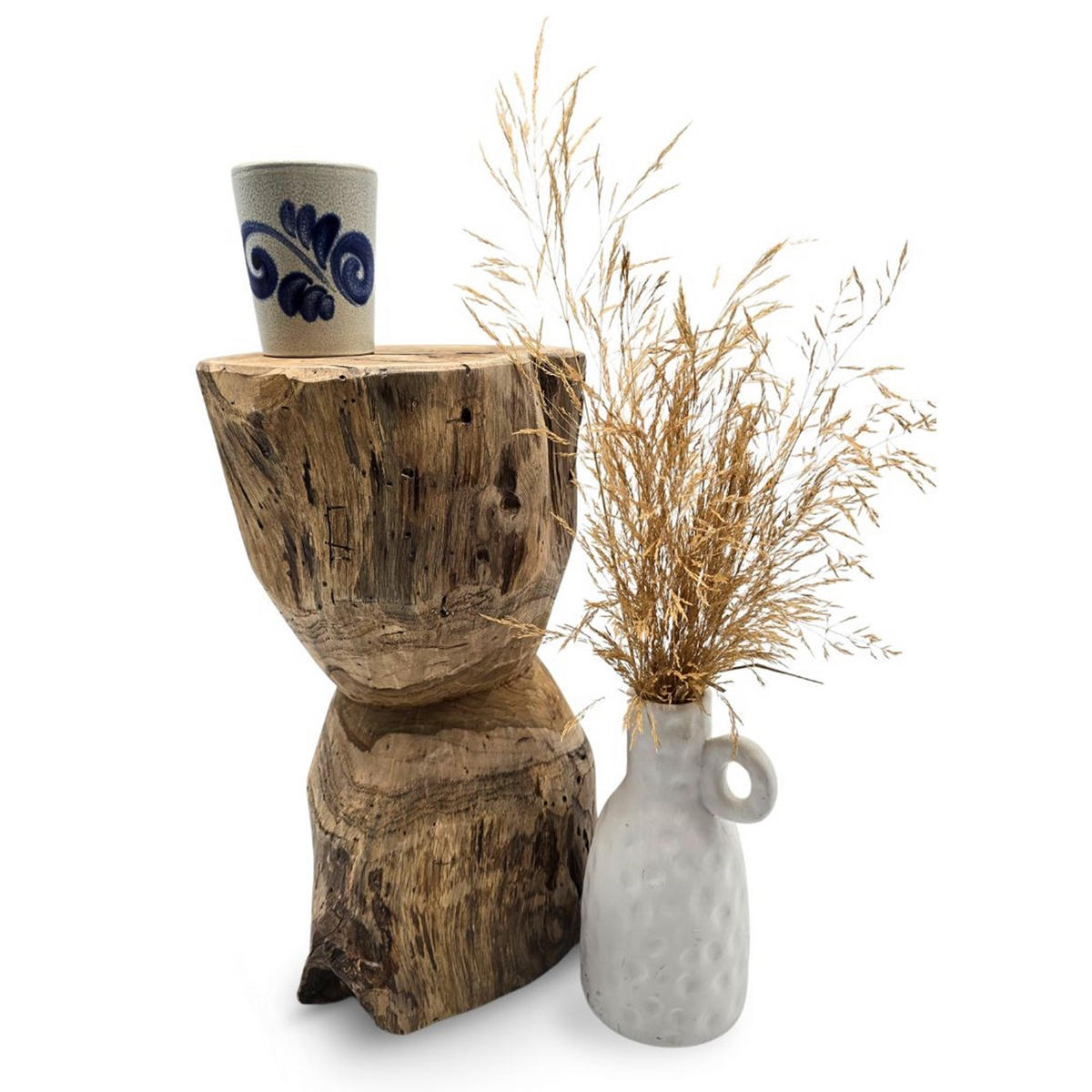 BEISTELLTISCH Mesh Teak Massivholz naturfarben - Naturfarben, Holz (23/25/39cm) - CREEDWOOD