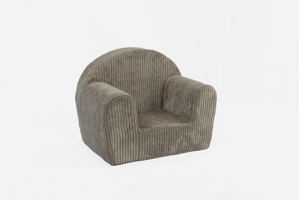 KINDERSESSEL MINI aus Kuschel-Cord in Braun - Braun, Textil (40/39/33cm) - Fortisline
