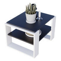 COUCHTISCH Kaja63 63/42/53,8 - Schwarz/Weiß, Holzwerkstoff (54/63/42cm) - RAUMHIRSCH FURNITURE