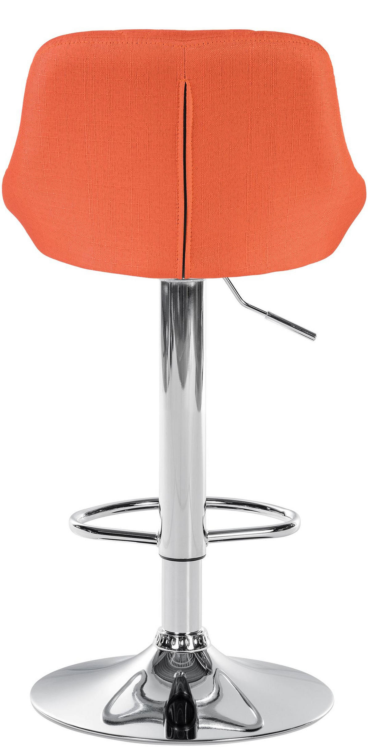 BARHOCKER Stoff orange - Chromfarben/Orange, Textil/Metall (46/83/49cm) - CLP