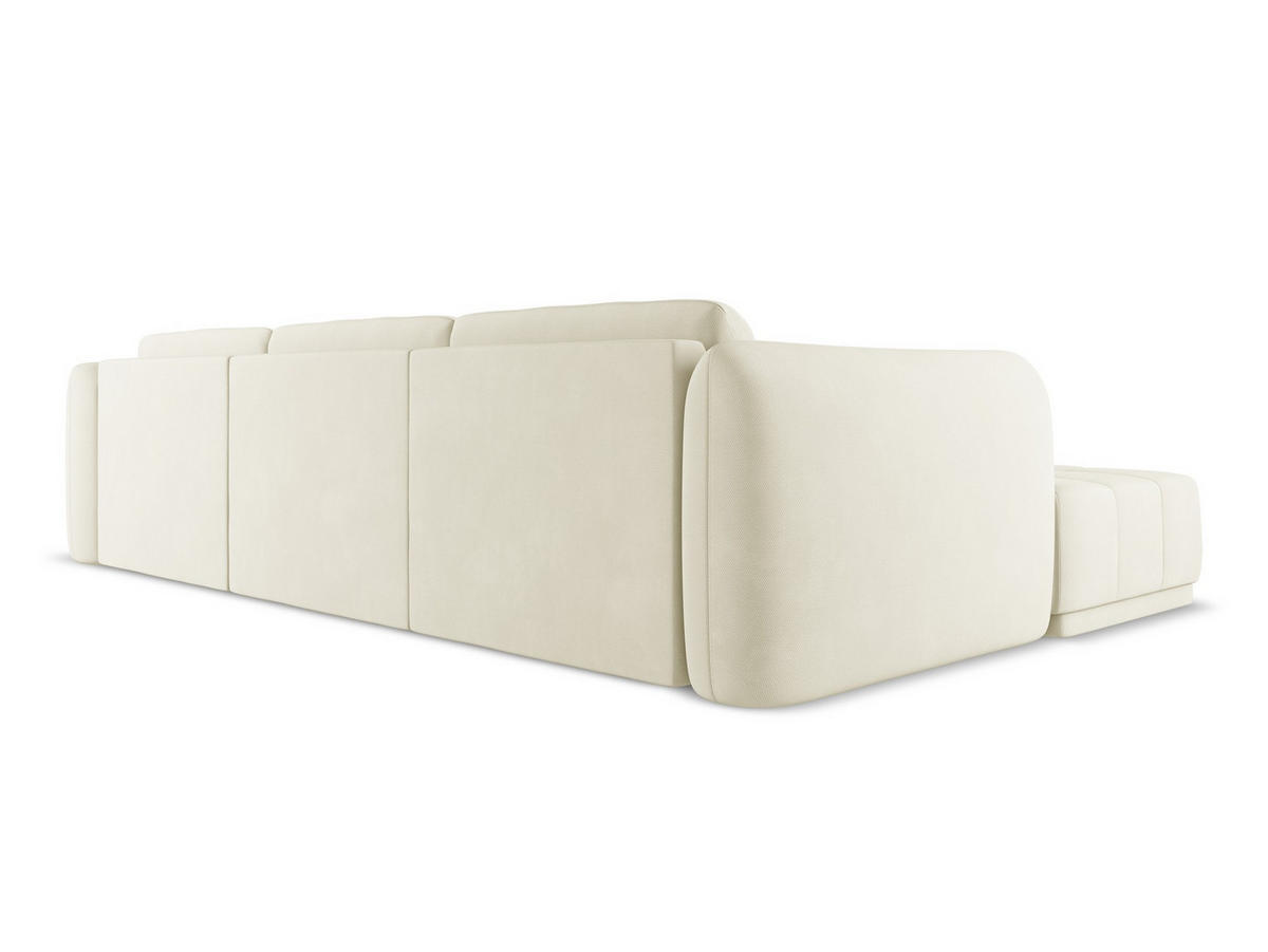 ECKSOFA mit Schlaffunktion Samt Stoff Violett - Lila/Flieder, Kunststoff/Textil (149/240cm) - Makamii