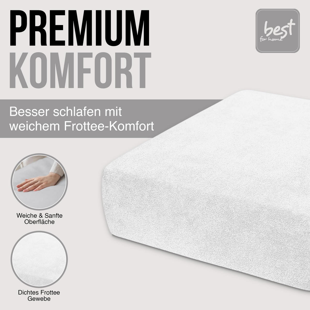 SPANNBETTLAKEN 90/200 cm, Jersey Elastisch 100 % Baumwolle Weiß - Weiß, Textil (90/200cm) - Best For Home