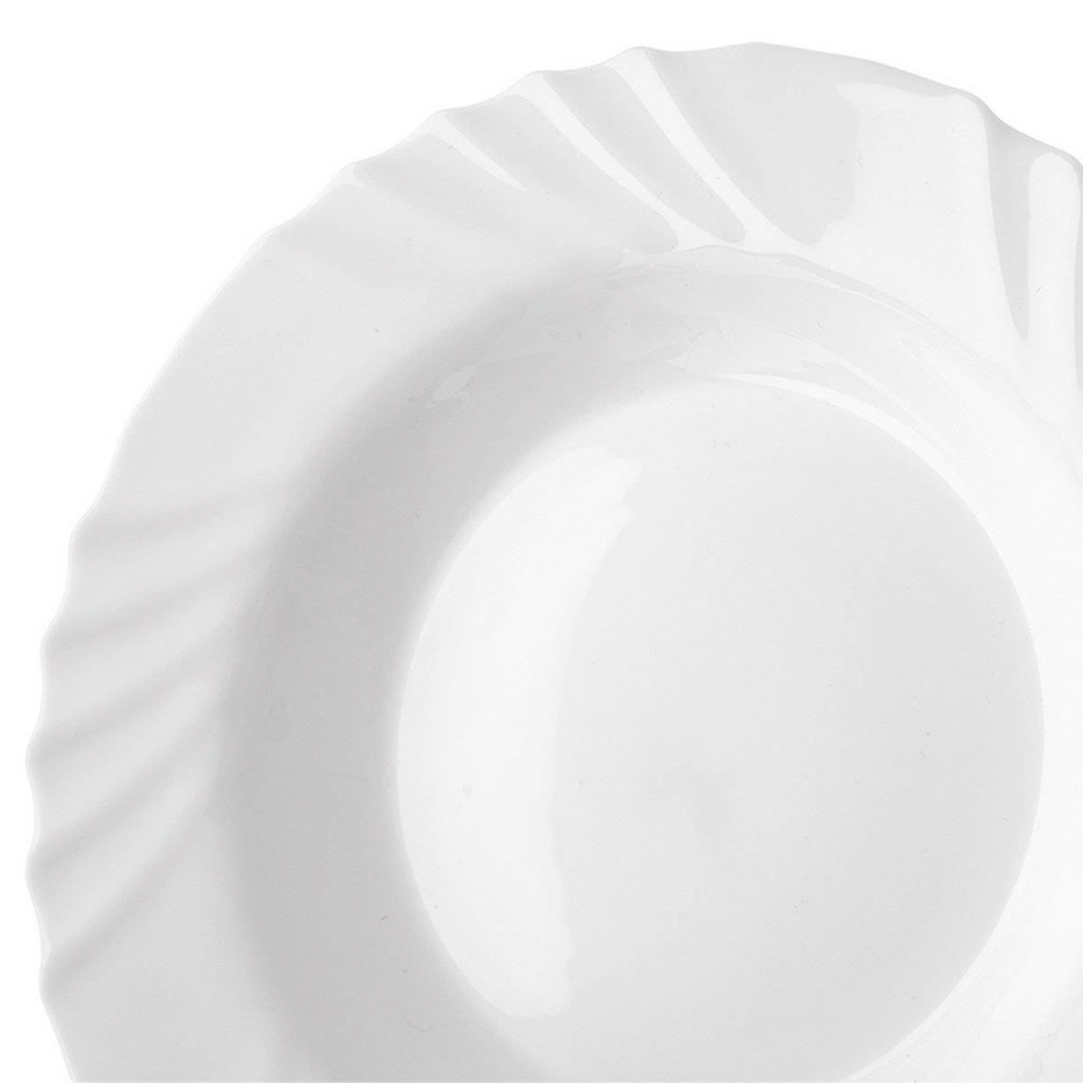 SUPPENTELLER Luna tief gewellt weiß - Weiß, Glas (22.5/22.5/3cm) - Orion 