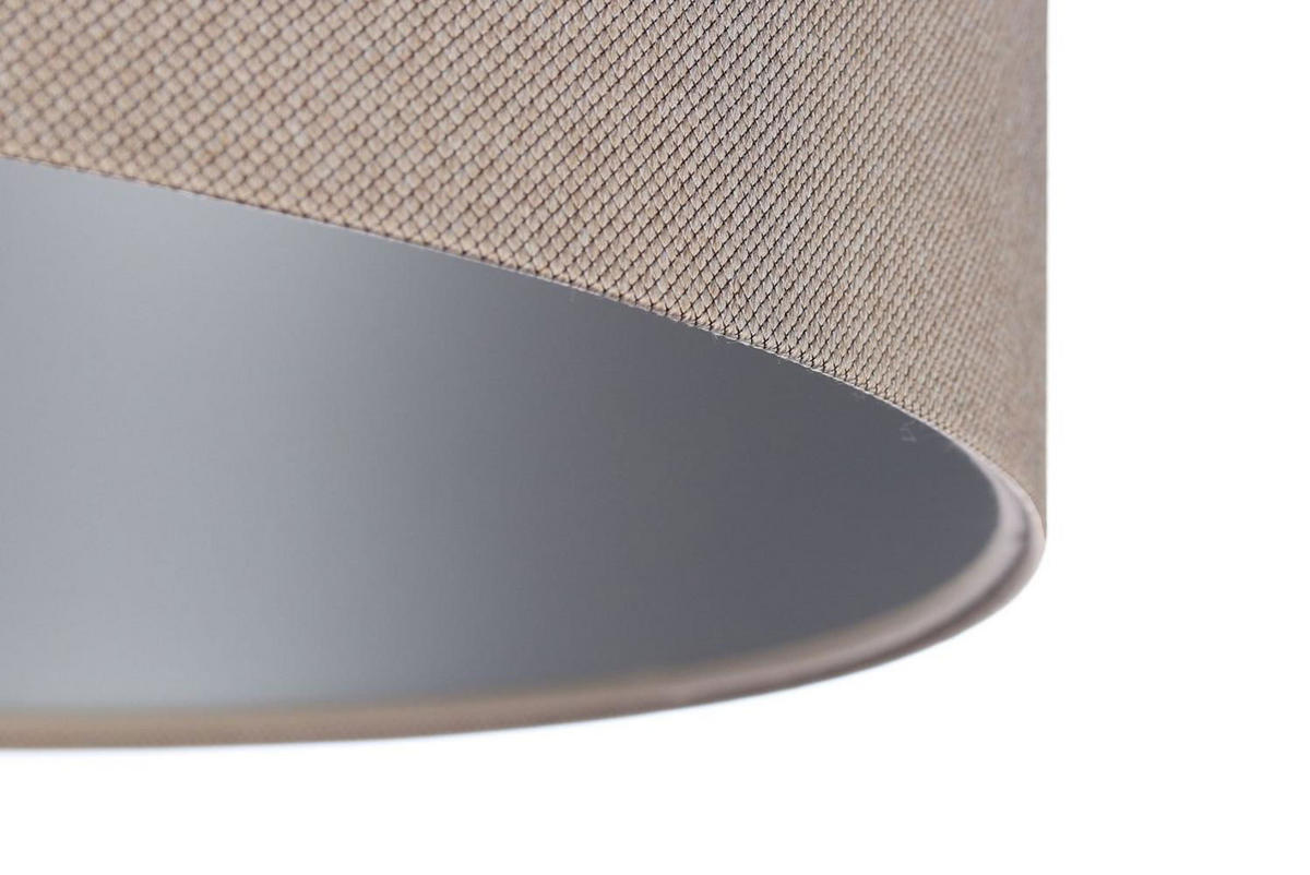 HÄNGELEUCHTE Silber 50/25 cm - Beige/Silberfarben, Kunststoff (50/0.8/25cm) - ONZENO