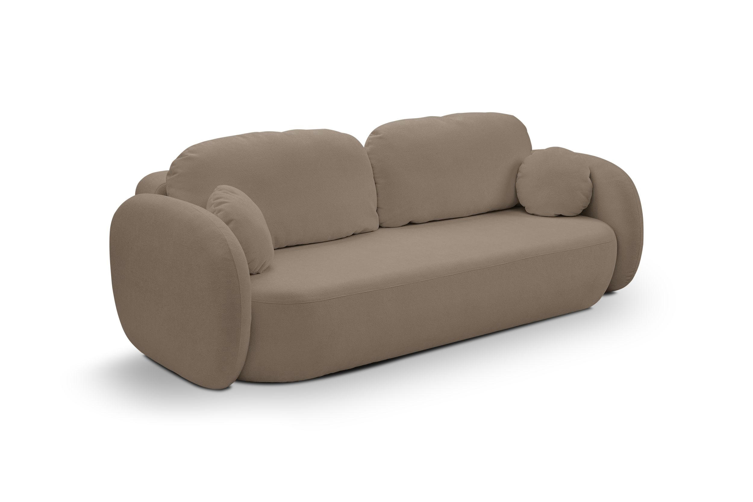 SOFA Olena - Braun (Sicuro 45) - Hellbraun, Holzwerkstoff (238/86.5/101cm) - Möblo
