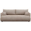3-SITZER SOFA Ovo Mini Beige Velours Easy-Clean - Beige/Schwarz, Kunststoff/Textil (226/90/97cm) - Selsey