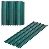 TRAPEZBLECH 12er-Set DE-08071 verzinkt, wetterfest, 7 m² Grün - Grün, Metall (45/1/129cm) - ComfortXL