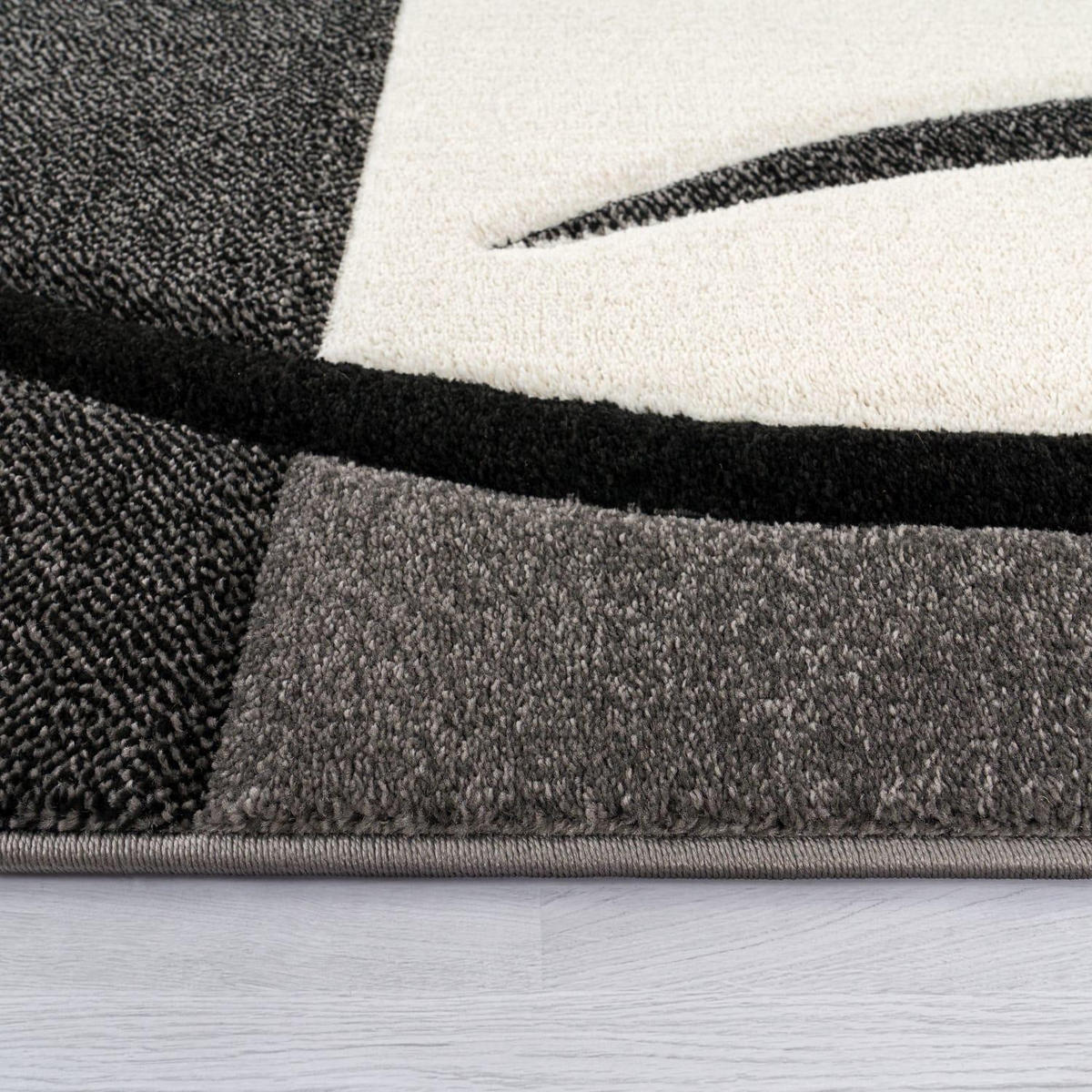 KURZFLORTEPPICH 80/300 cm Diamond 665 - Schwarz, Kunststoff (80/300cm) - Paco Home