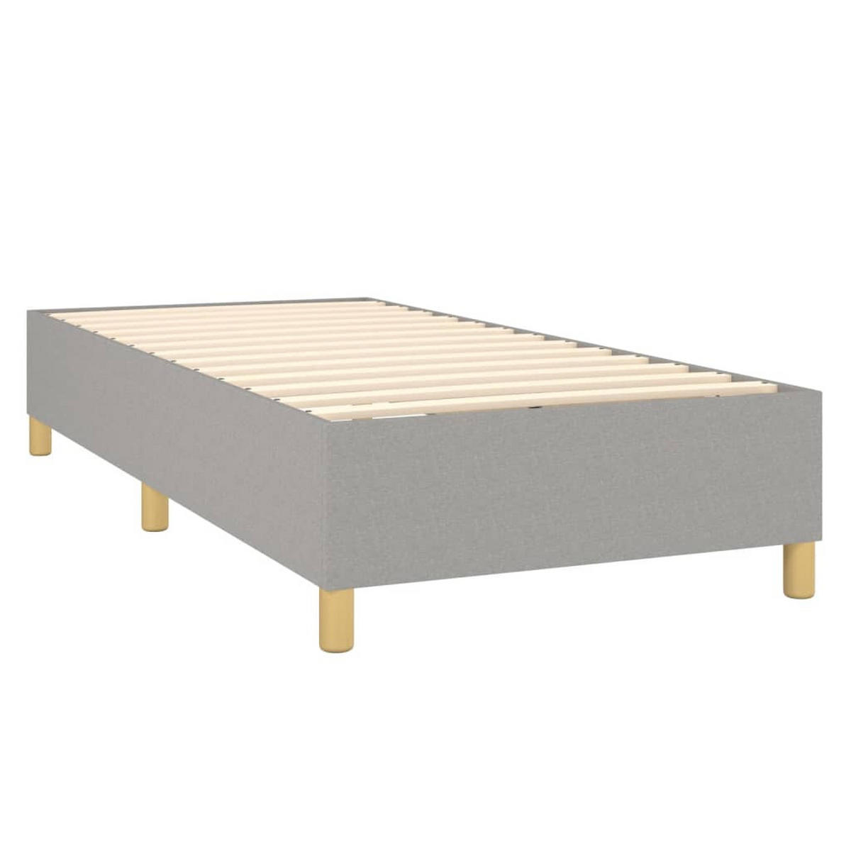 POLSTERBETT Rabassa 90/203 cm - Hellgrau, Holzwerkstoff (90/200cm) - Nettlife