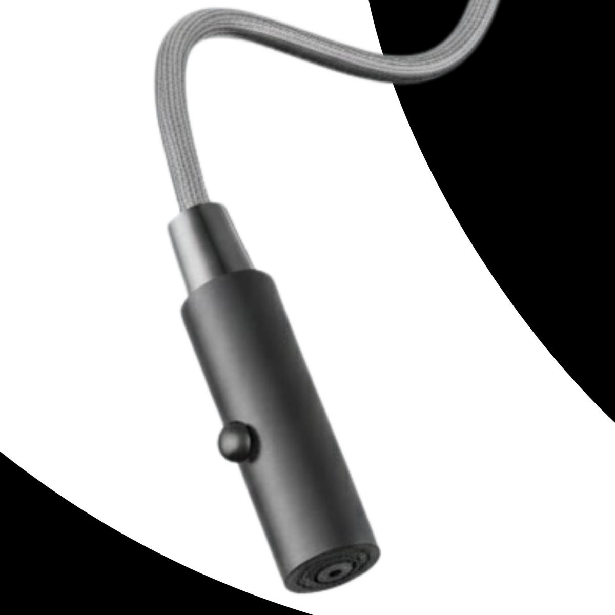 KÜCHENARMATUR Livia Gun Grey 43 cm Ausziehbrause 2 Strahlarten 1-tlg. - Grau, Metall (24/43/24cm) - Granitan