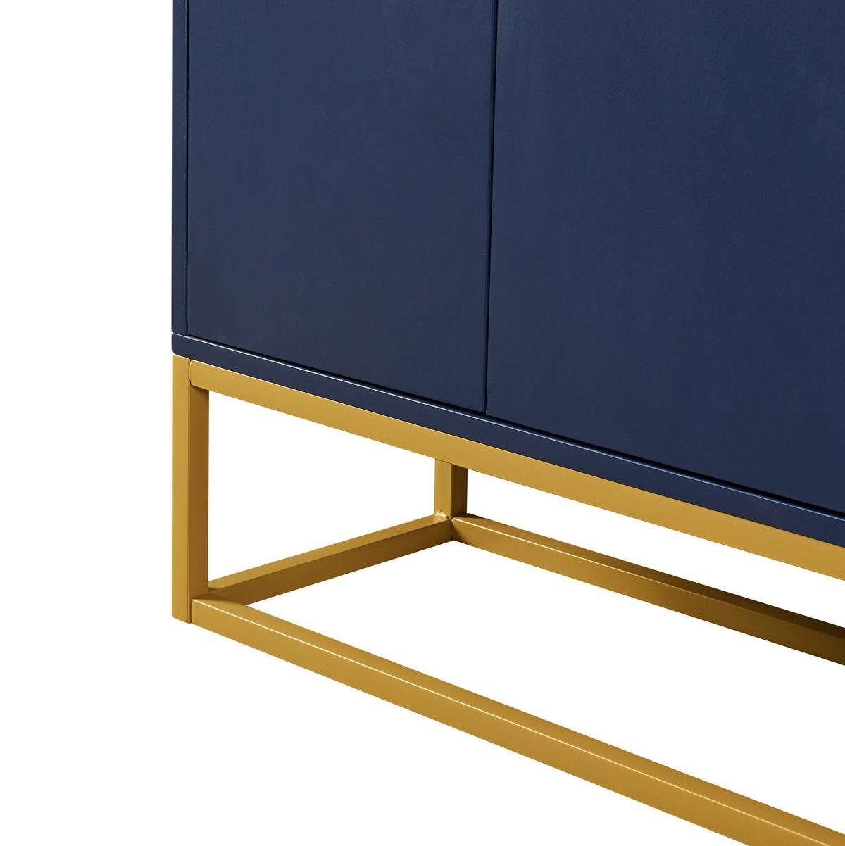 SIDEBOARD 4-türig 120 x 30 x 80 cm Navy mit verstellbaren Einlegeböden - Blau, Holzwerkstoff (120/80/30cm) - Meubliv