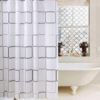 DUSCHVORHANG 180 x 220 cm schimmelresistent antibakteriell wasserdicht blickdicht groß - Weiß, Textil (220/180cm) - MCBOSON