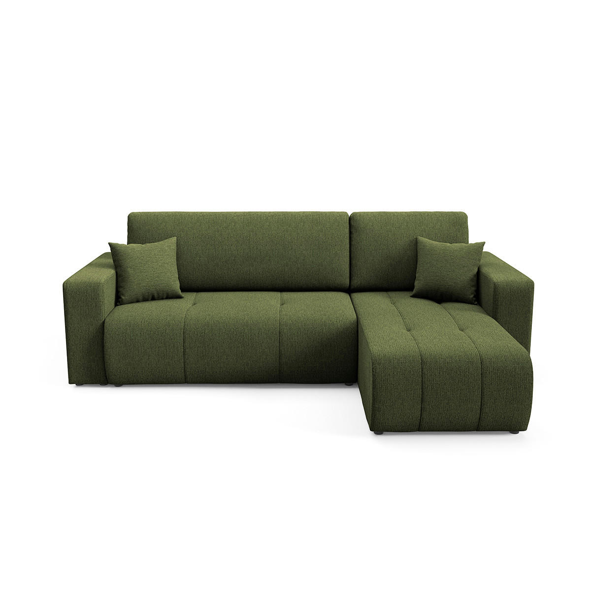 ECKSOFA Vasco 3 Sitzplätze Grün - Grün, Holz (247/145cm) - Petits-meubles