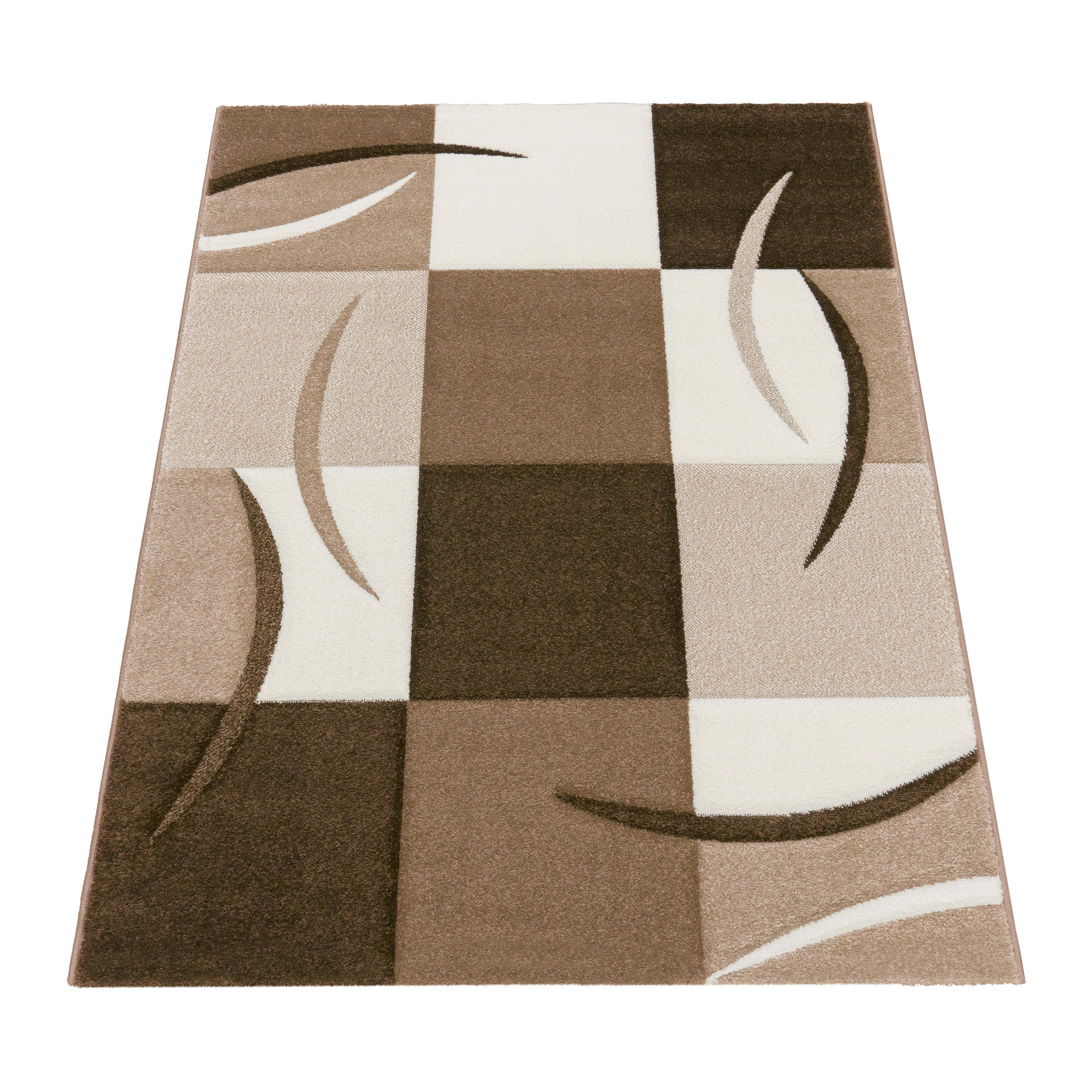 Paco Home Kurzflorteppich Braun 80x150 cm