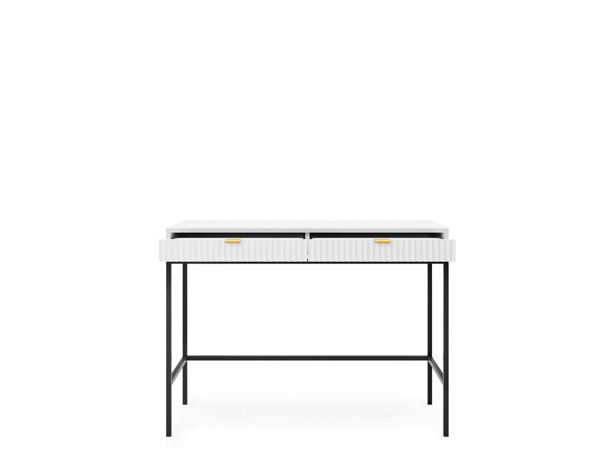 SCHMINKTISCH ZOVA Weiß 104x77x50 cm Little table, Freistehend - Schwarz/Weiß, Holzwerkstoff/Metall (50/104/77cm) - DomoHome
