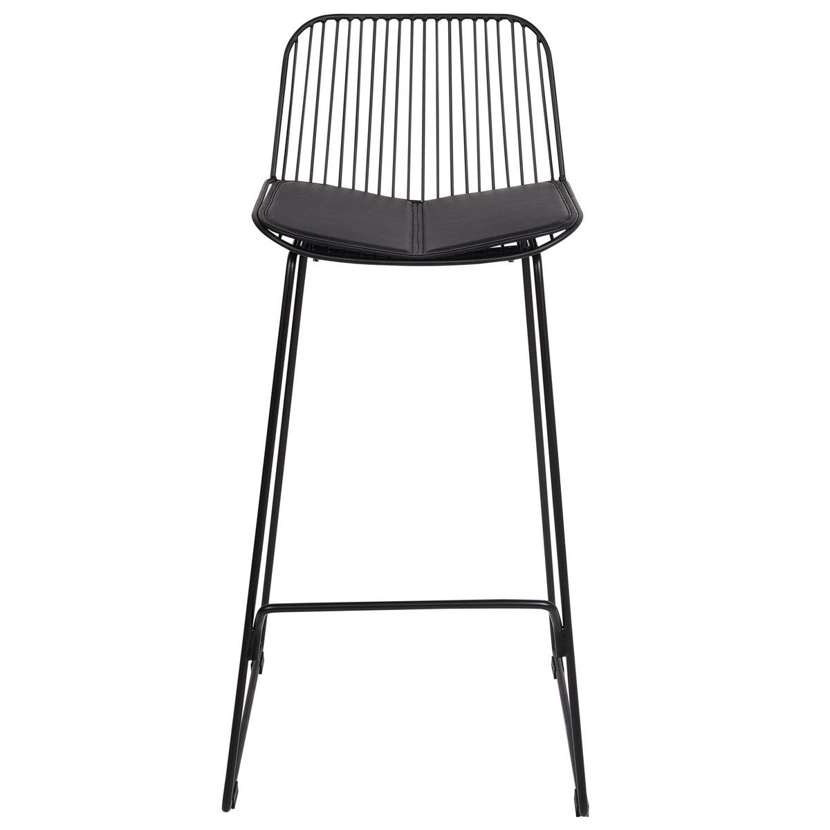 BARSTUHL 2er-Set Metall Schwarz Pensacola - Schwarz, Metall (49/99/49cm) - Beliani