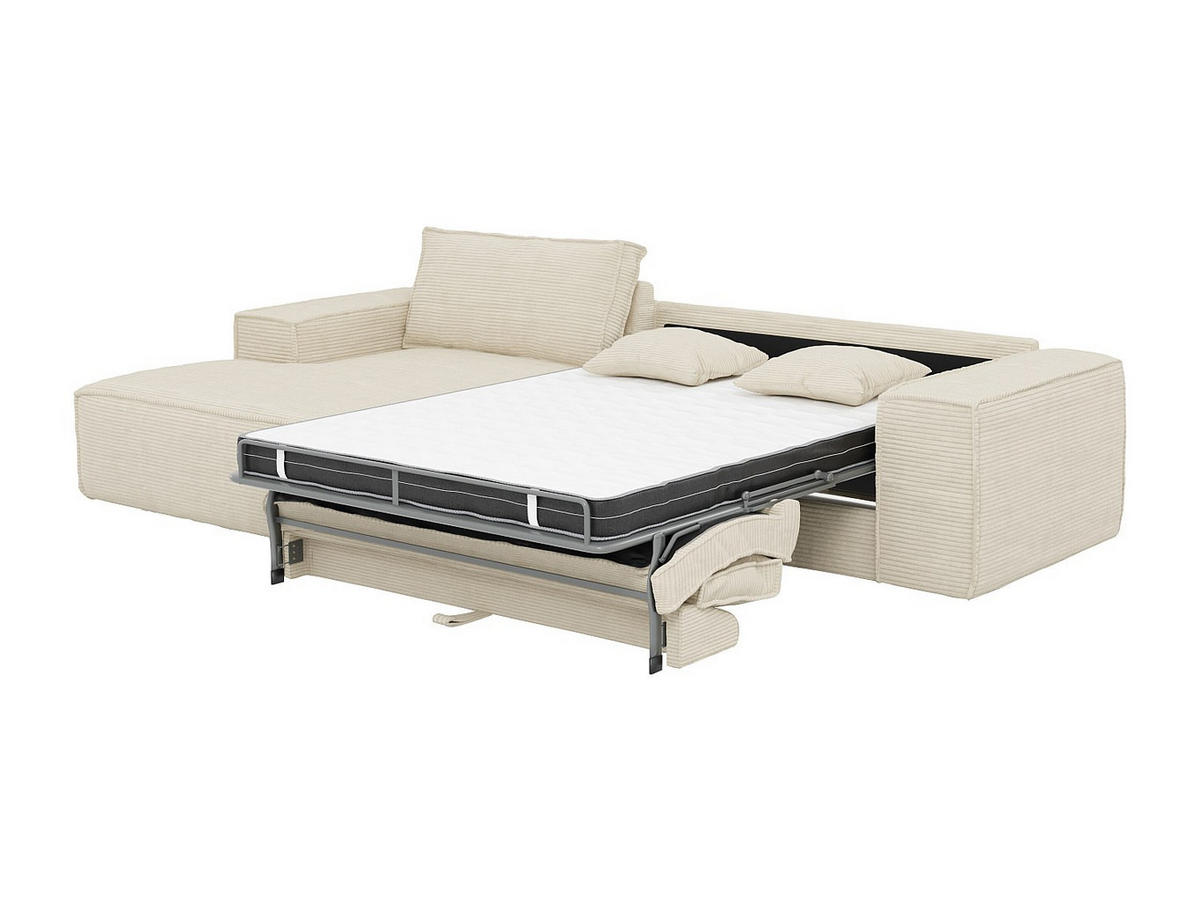 SCHLAFSOFA - 6 Personen - stoff - beige Amelia - Beige, Textil (320/80/165cm) - Vente-Unique