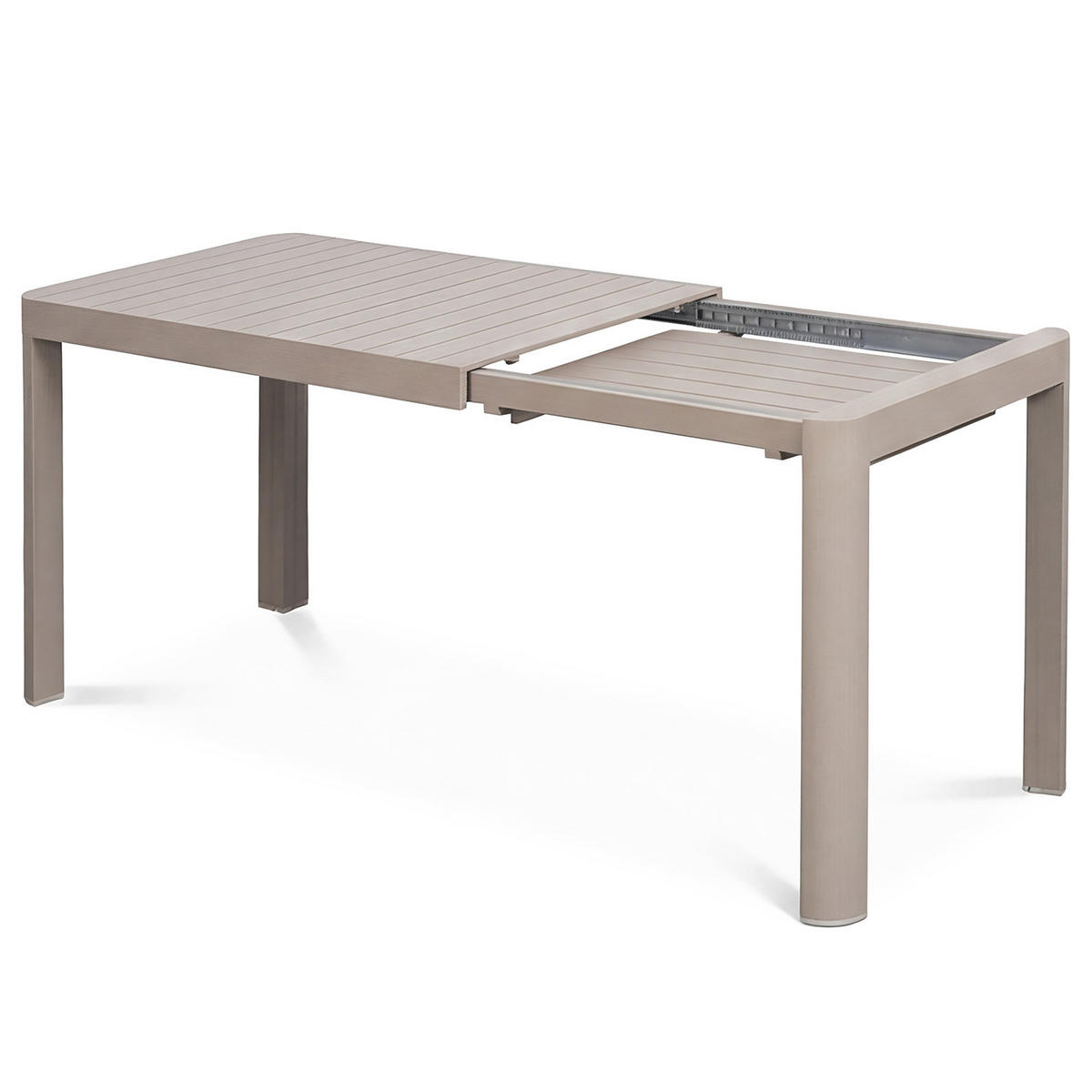 AUSZIEHBARER GARTENTISCH - Aluminium - Beige, Metall (70/117/75cm) - home24