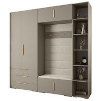 GARDEROBEN-SET 236,7/240/47 - Kaschmir/Goldfarben, Holz/Kunststoff (240/236.7/47cm) - Abiks Möbel