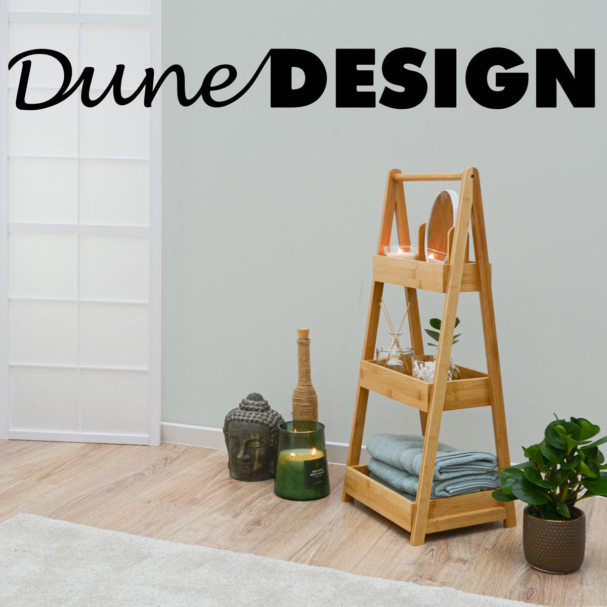 BAMBUS-BADREGAL 30x26x78 cm inkl. 3 Körbe - Braun, Holz (25/78/30cm) - Dunedesign