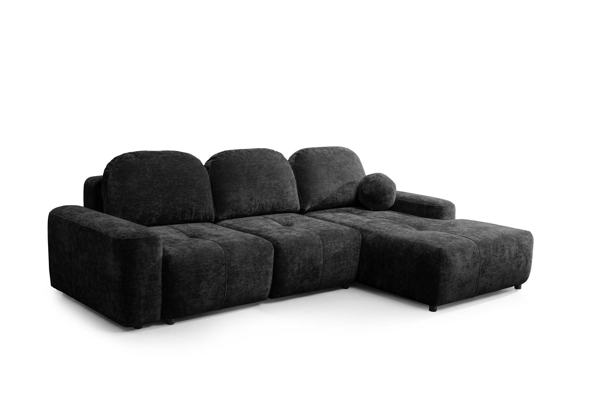 ECKSOFA Argos In Vibe - Schwarz, Holzwerkstoff/Textil (267/170cm) - Fun Möbel