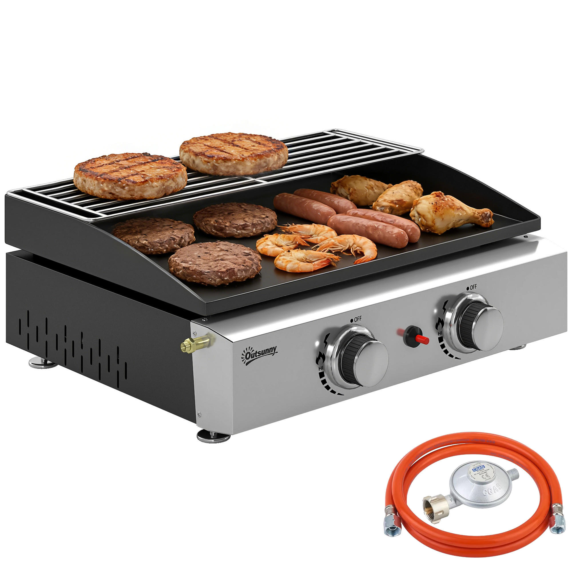 GASGRILL DE-10246 Schwarz - Schwarz, Metall (44/21/51.5cm) - ComfortXL