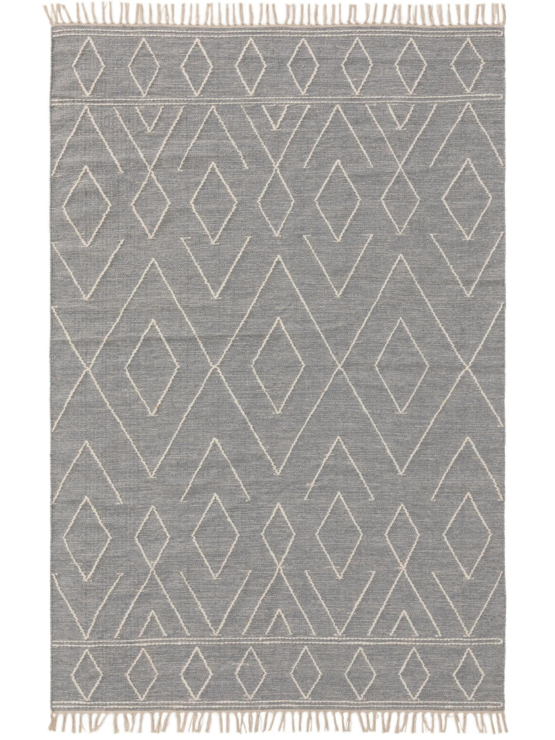 BAUMWOLLTEPPICH Sydney Hellgrau 80x150 cm - Hellgrau, Textil (80/150cm) - benuta Pure