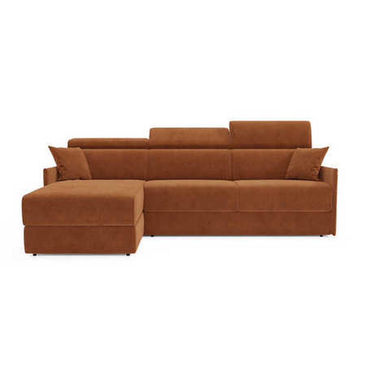 ECKSOFA Miryam - Rostfarben, Metall (252/98cm) - Divani.store