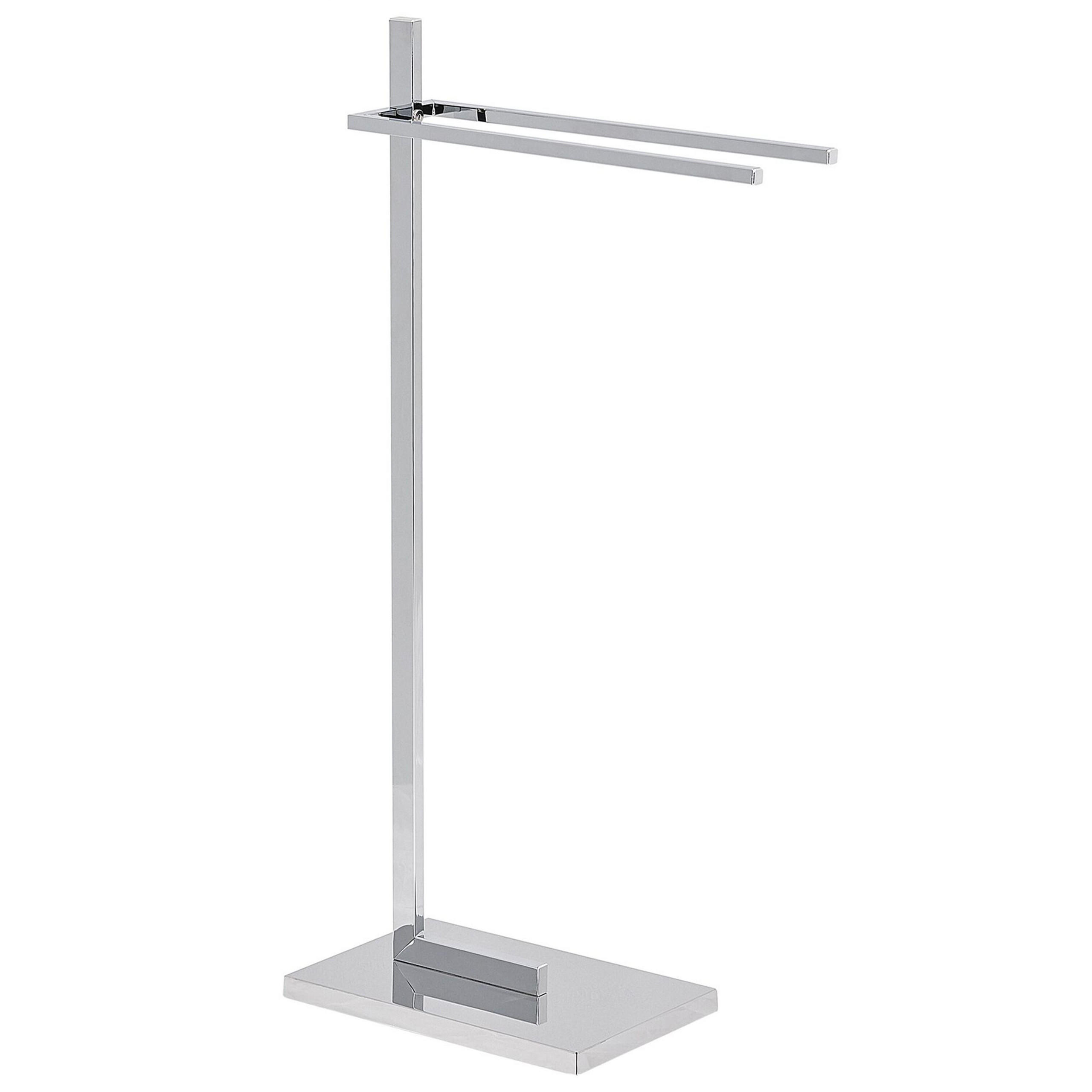 HANDTUCHSTÄNDER Stahlsilber 45x86 cm Selva - Silberfarben, Metall (20/86/45cm) - Beliani