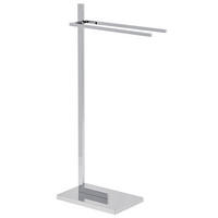 HANDTUCHSTÄNDER Stahlsilber 45x86 cm Selva - Silberfarben, Metall (20/86/45cm) - Beliani