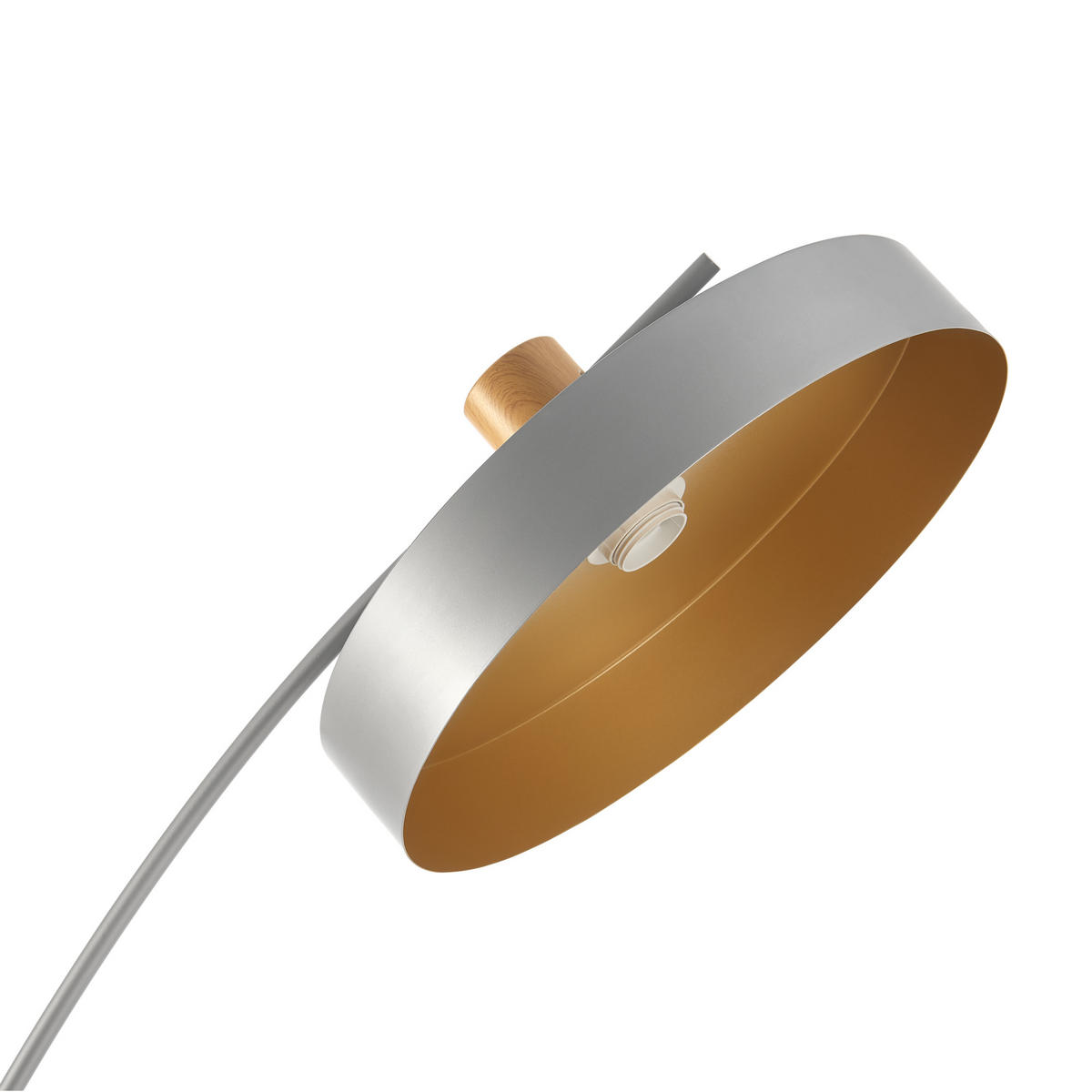 STEHLEUCHTE Stafford - Grau, Metall (35/75/159cm) - lux.pro