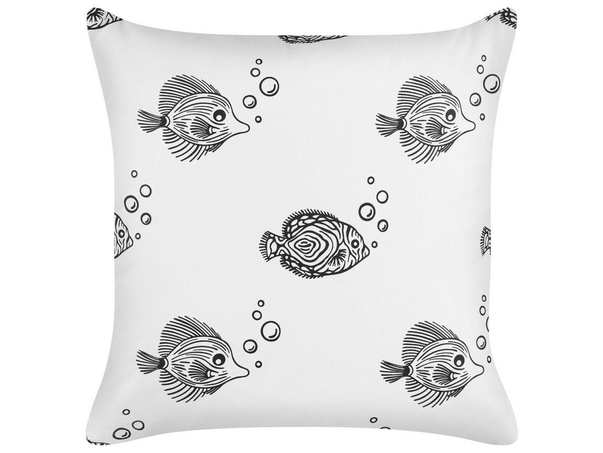 KINDERKISSEN 2er-Set Weiß 45/45 cm Tweedia - Weiß, Naturmaterialen/Textil (45/45cm) - Beliani