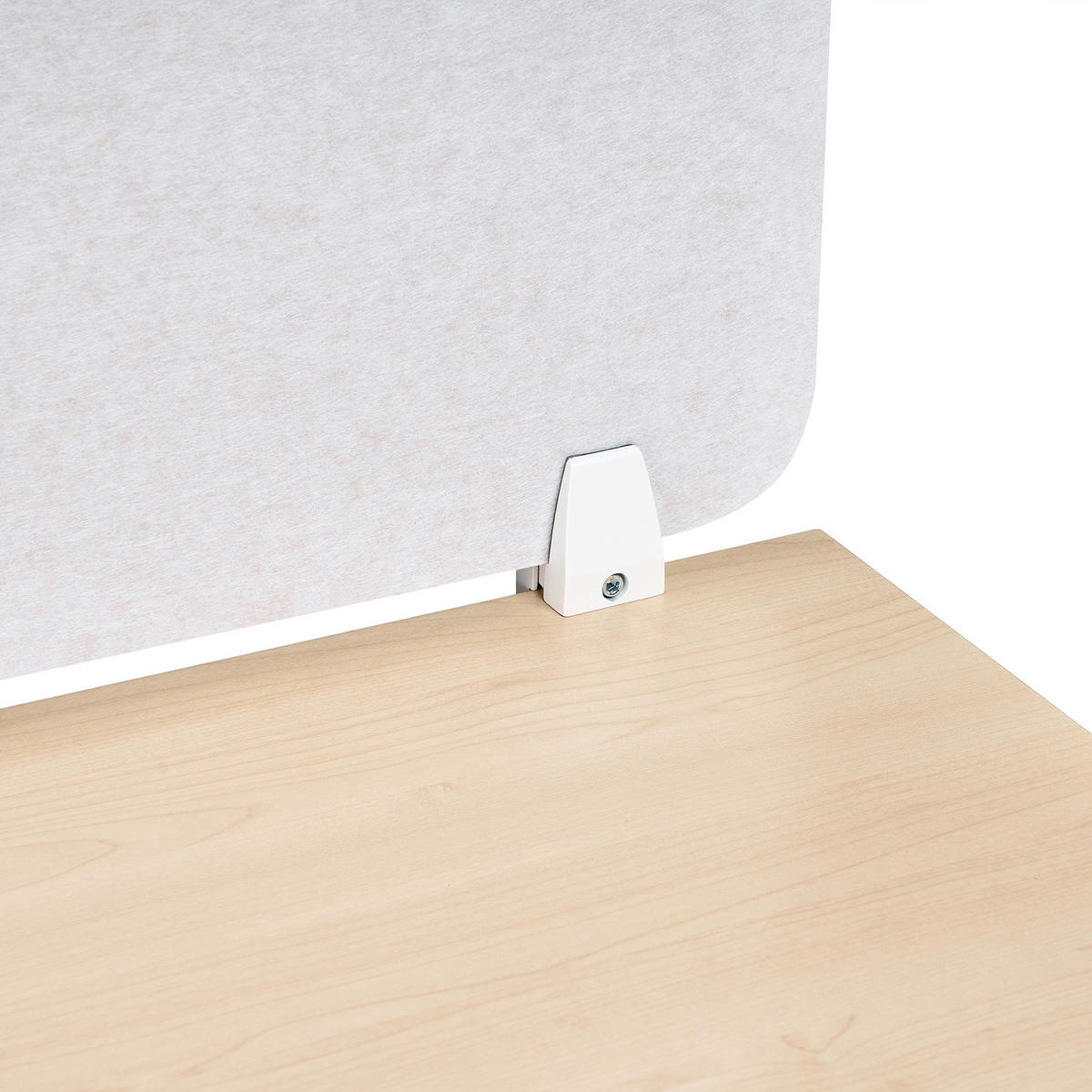 SCHREIBTISCHTRENNWAND Cremeweiß 160x1x50 Split - Creme, Kunststoff (1/160/50cm) - Beliani