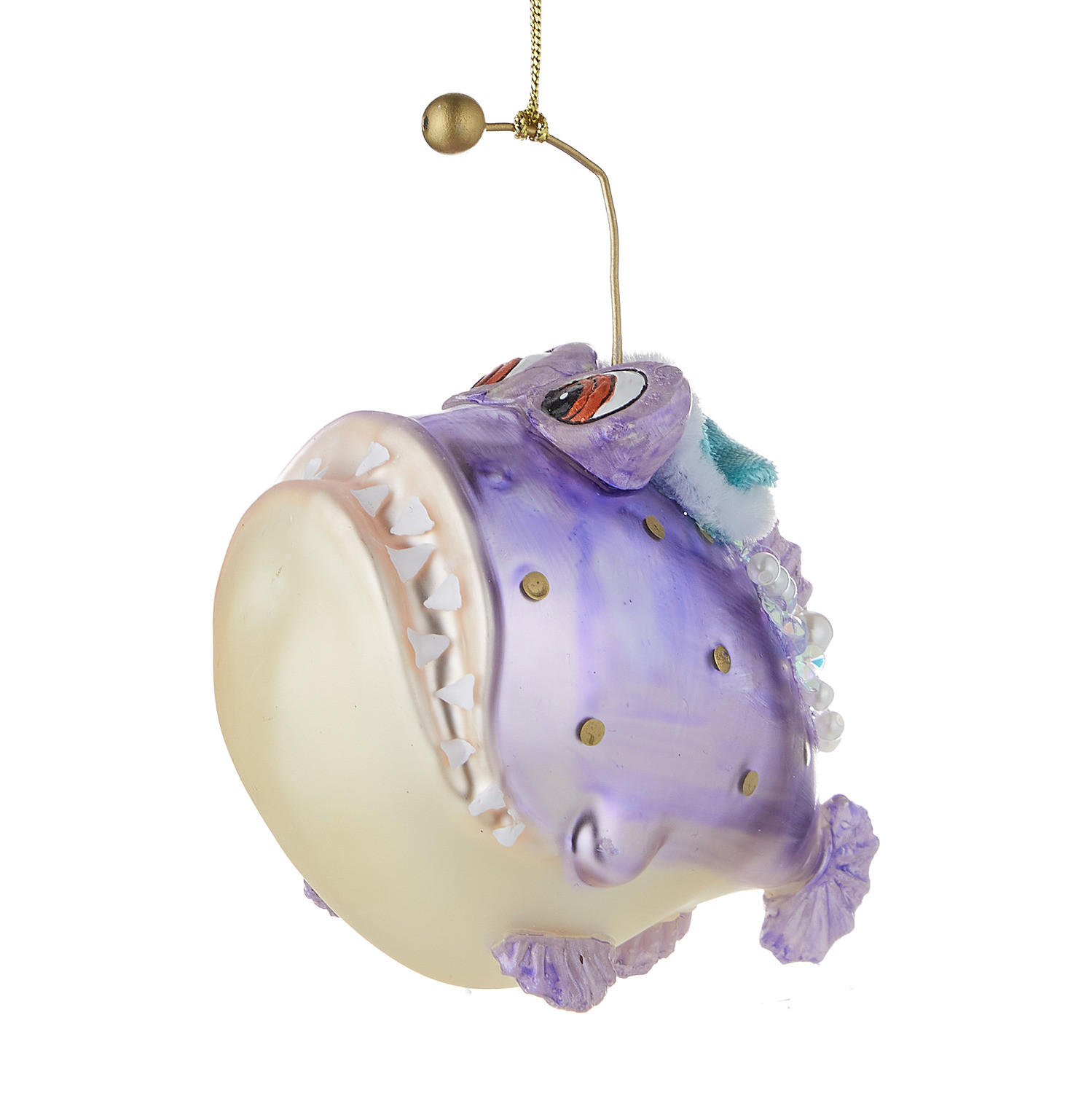 WEIHNACHTSBAUMKUGEL Hang On Anglerfisch - Flieder, Glas (6/11/9cm) - Butlers