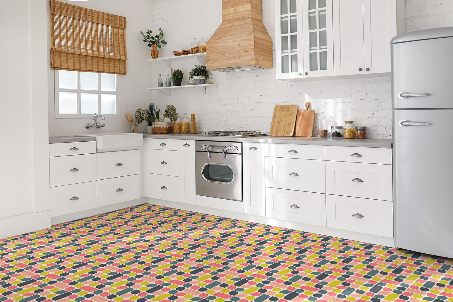 FLIESENAUFKLEBER 9 Stück 30x30 cm selbstklebend Klassisches Design - Multicolor, Textil (30/1.6/30cm) - TULUP