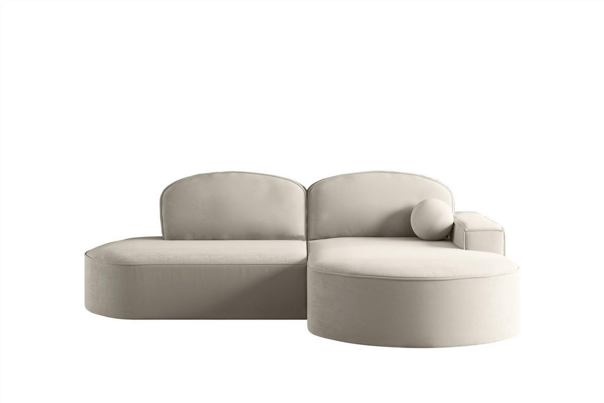 ECKSOFA Girona Mit Schlaffunktion - Beige, Holzwerkstoff/Textil (278/179cm) - Fun Möbel