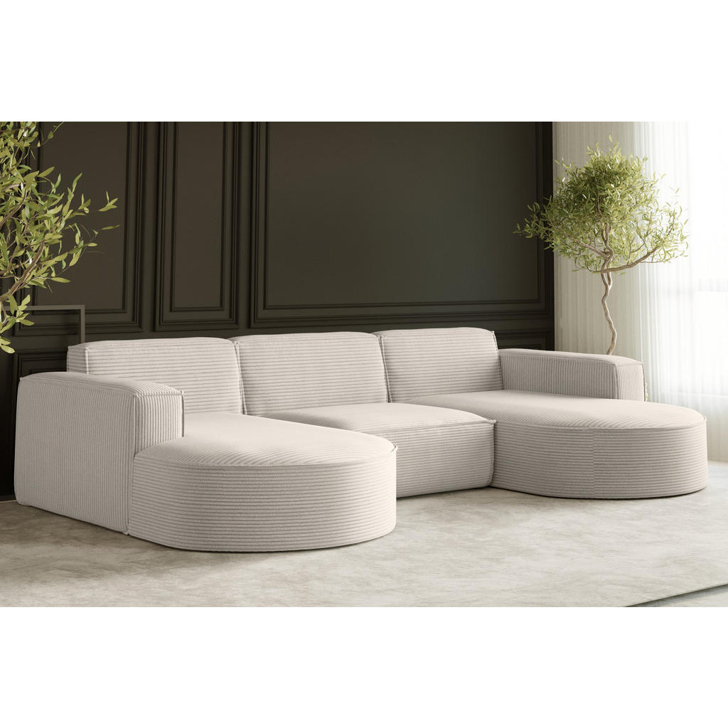 Thumbnail - Kaiser Möbel Ecksofa, Ecru, Holz, 299x165 cm, Wohnzimmer, Sofas & Couches, Wohnlandschaften, Ecksofas