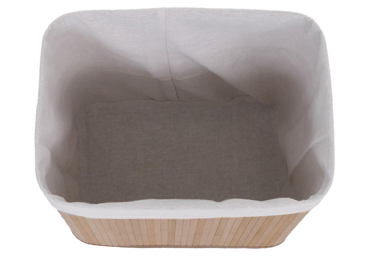 ÚLOŽNÝ KOŠ Hnědý, krémově bílý - krémová/hnědá, dřevo (33/23cm) - MCW