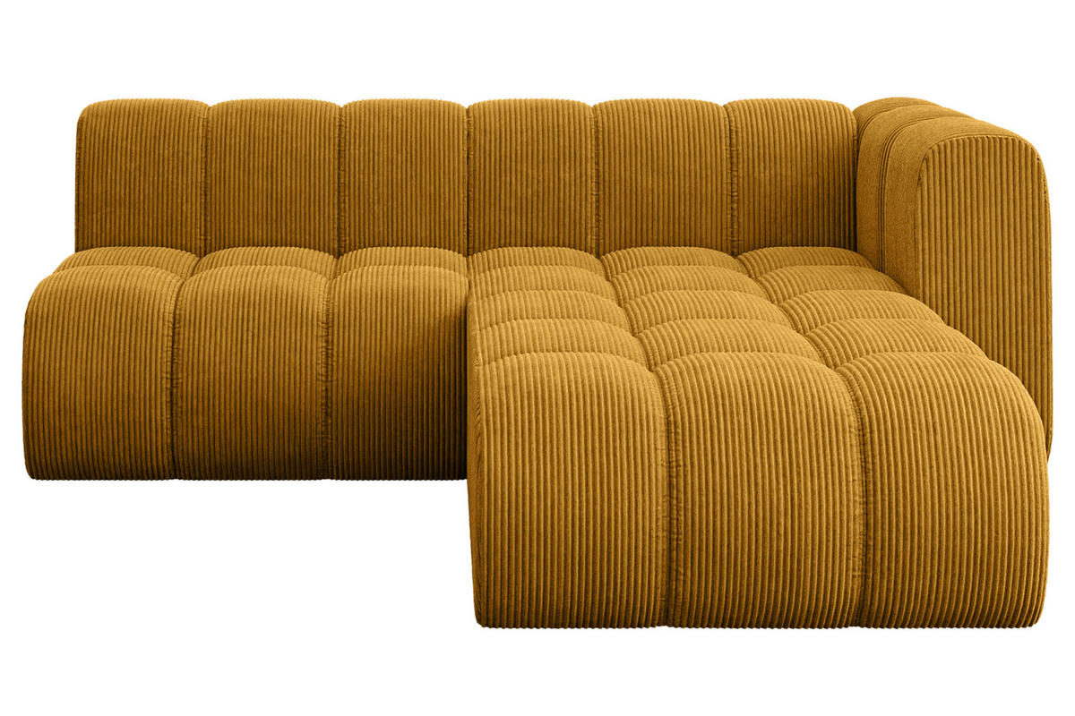 ECKSOFA modulares Sofa Darnel-L1 - 205x177x70 cm Senfgelb - Currygelb, Holzwerkstoff/Textil (205/177cm) - ALTDECOR