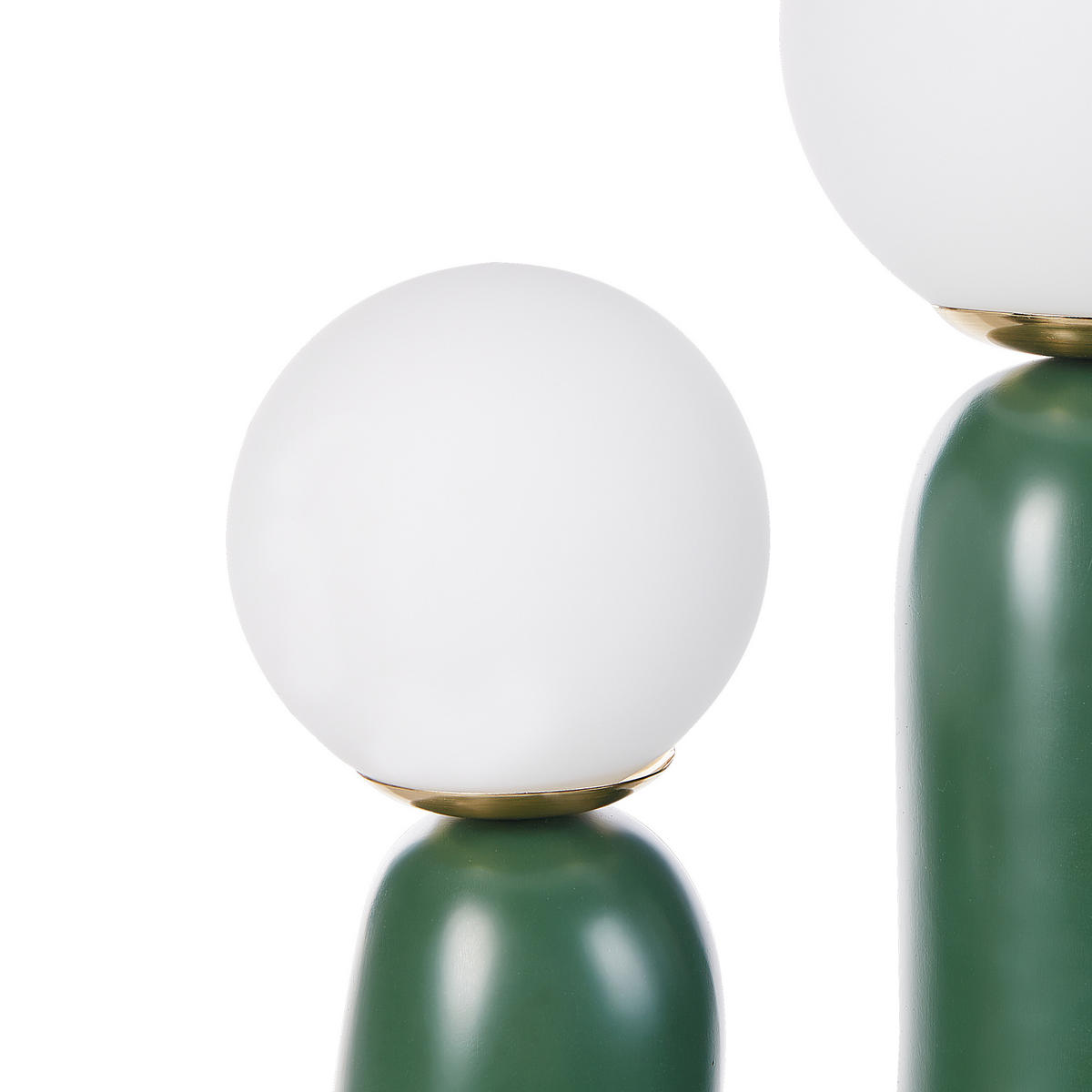 TISCHLAMPE Grün Tulun - Dunkelgrün/Weiß, Kunststoff (25/25/40cm) - Beliani